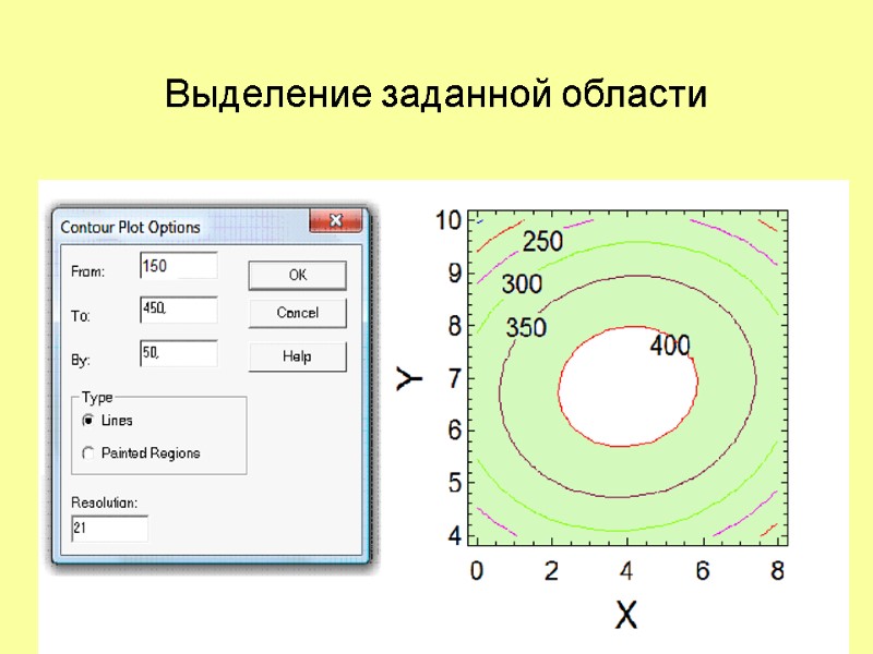 Выделение заданной области